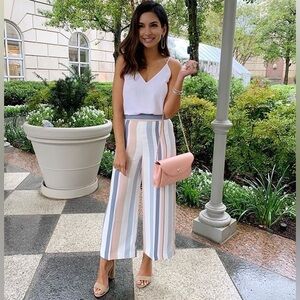 Loft Stripped Cropped Culottes